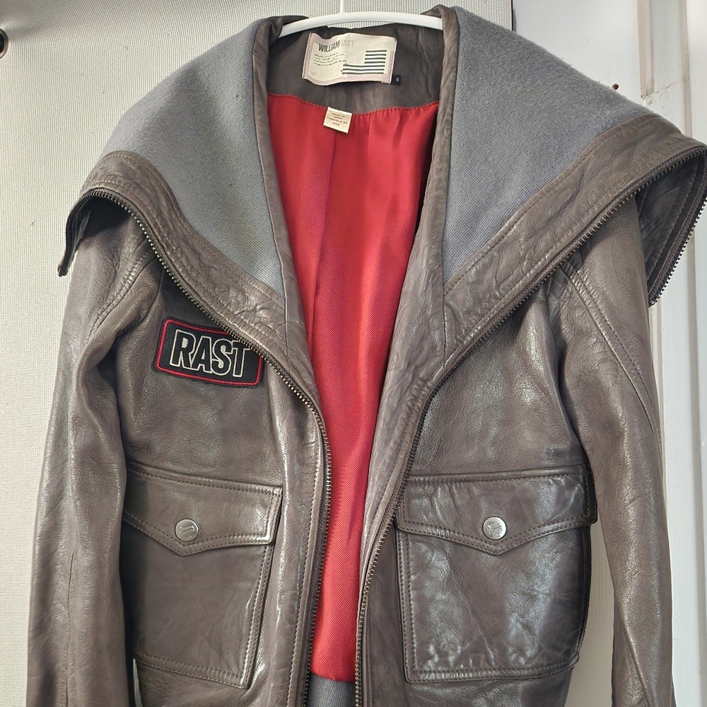 William Rast Gray Leather Jacket